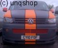 Front splitter bumper lip spoiler valance add on (AB_T) VW T5  , only for Transporter Facelift 