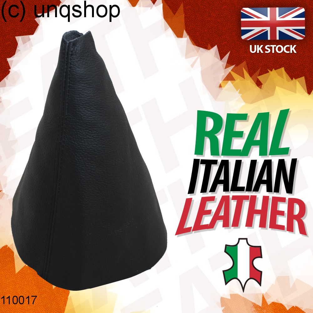Leather Gear Gaiter (Black with black stitch) Audi A6 C5 , only for Prefacelift 