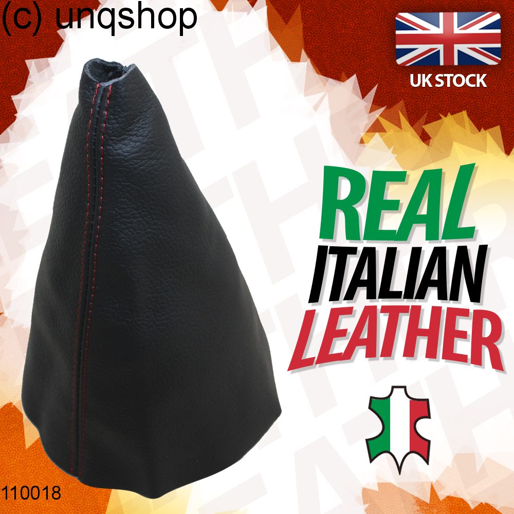 Leather Gear Gaiter (Black with red stitch) Audi A6 C5 , only for Prefacelift 