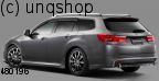 Rear splitter bumper lip spoiler valance add on (Mugen) Honda Accord Mk8 , only for Estate 