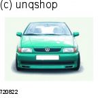 Front splitter bumper lip spoiler valance add on VW Polo Mk3 6N , only for Small Bumper 