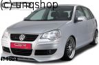 Front splitter bumper lip spoiler valance add on VW Polo Mk4 9N3